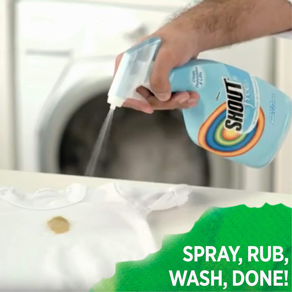 Free Laundry Stain Remover Spray, Active Enzyme Formula is Fragrance, Bleach, and Dye Free, Removes Everyday Stains