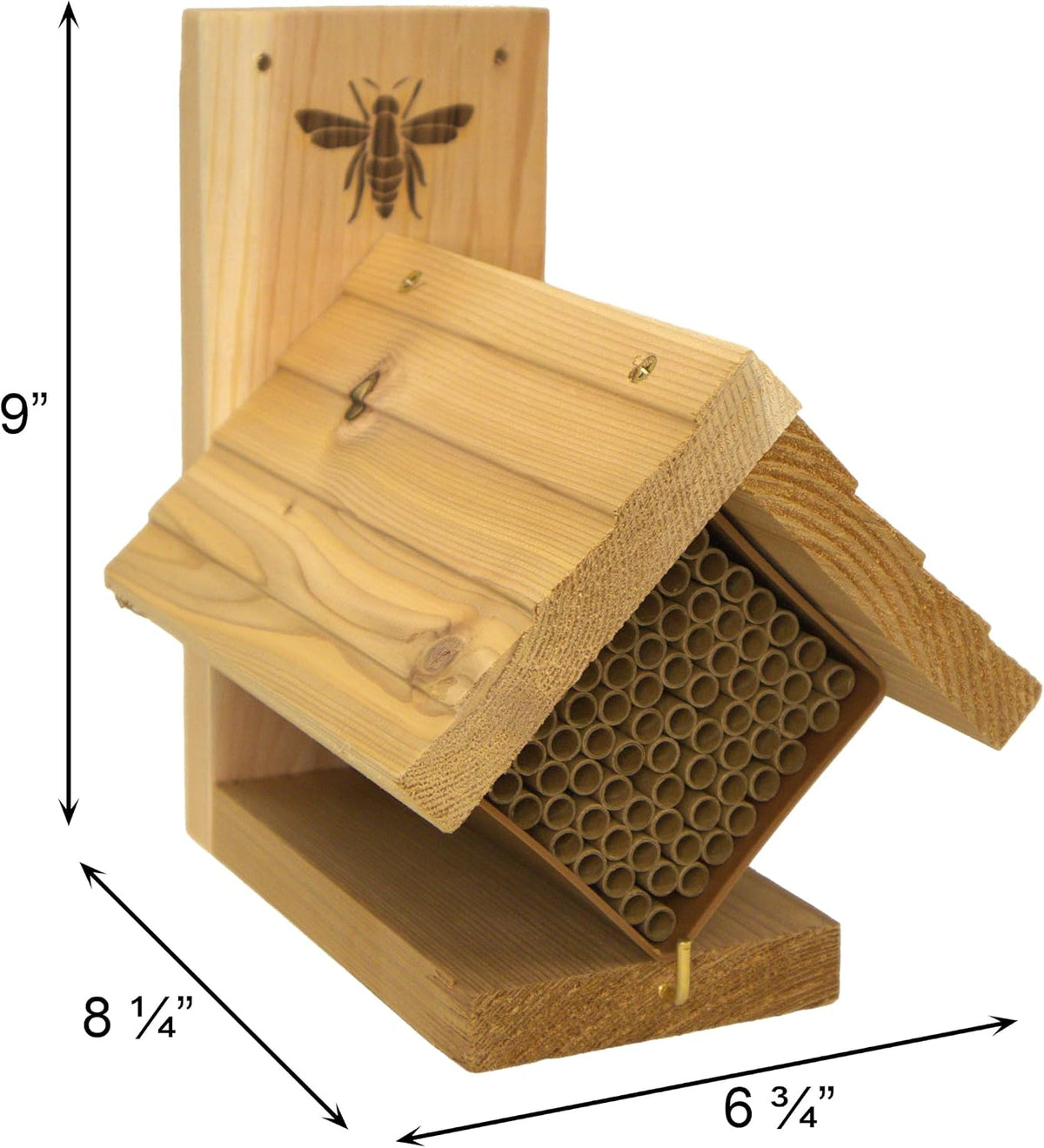 Woodlink Western Cedar Mason Bee House with Replaceable Tubes