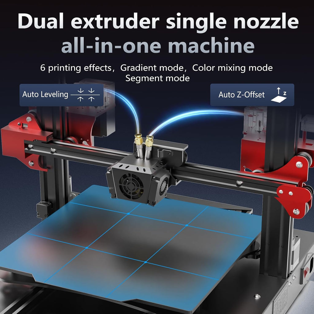 T300D Pro Dual Extruder 3D Printer Exceptional Precision | Independent Dual Liner Holders | Complex Multicolor