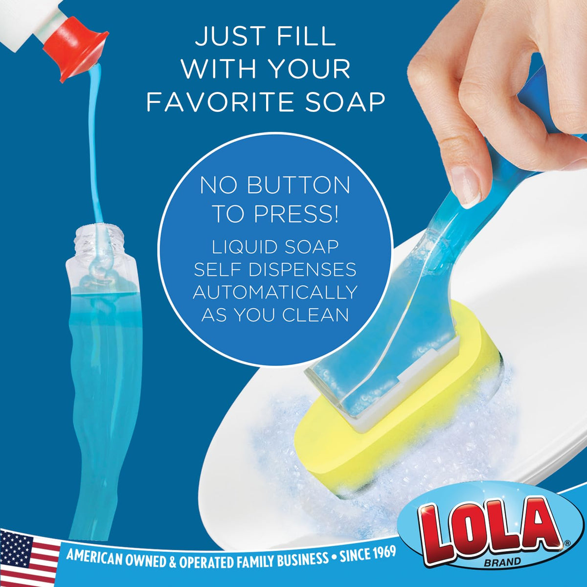 Soap Dispenser Dish Wand Sponge Head Refills, 12 Pack, Super Absorbent Scrubber, Non-Scratch