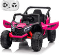24V Electric Ride on Toy Car w/Remote,Kids 4WD Off-Road UTV Pink | For kids 3-6,Safety Belt,Max 3.4MPH,Music
