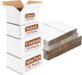 40 Pack White Assorted Shipping Boxes, 11x6x6, 10x7x5, 9x6x4, 8x6x4
