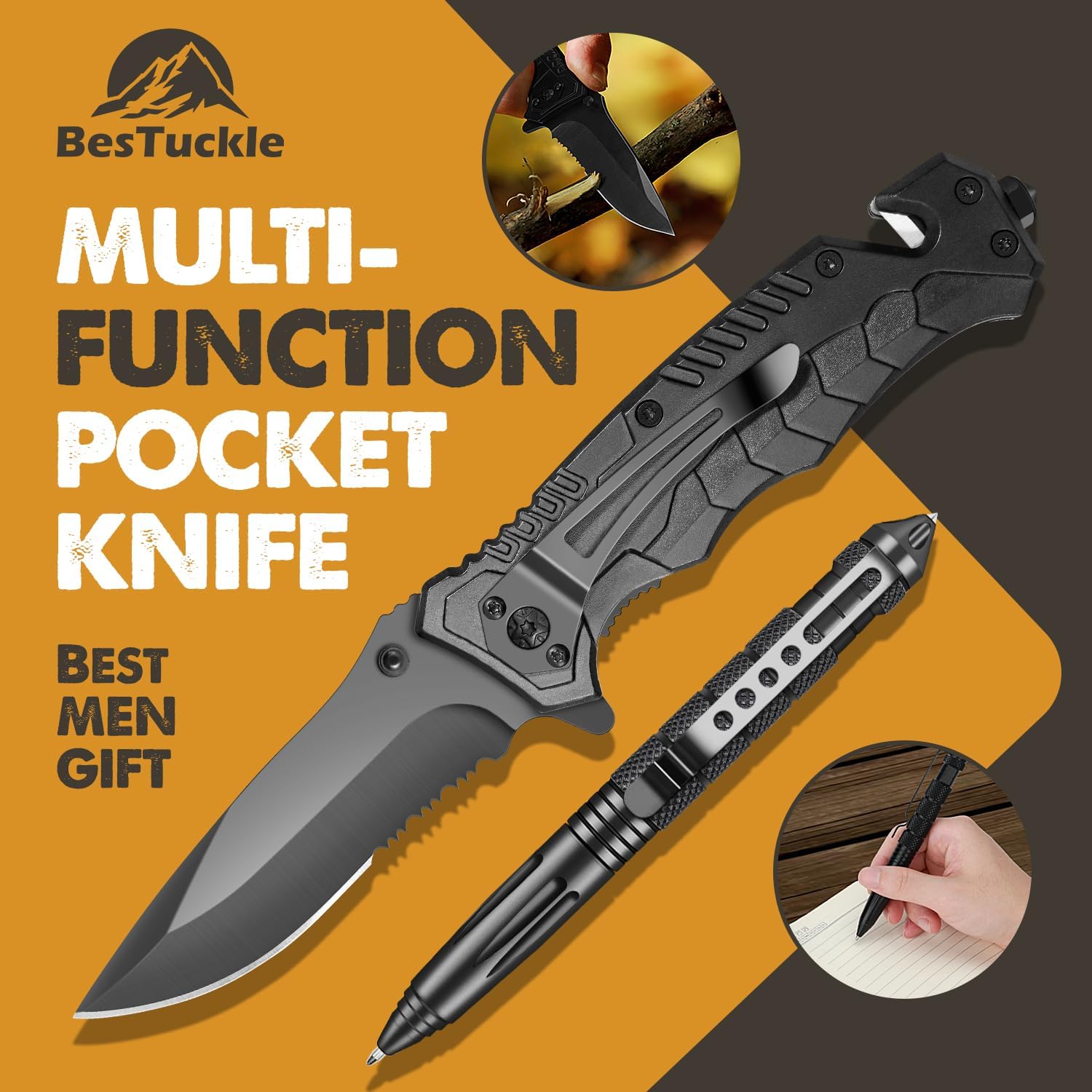 Gifts for Men Him Dad, Survival Kit and Equipment 25 Pcs, Valentines Gifts for him, Christmas Stocking