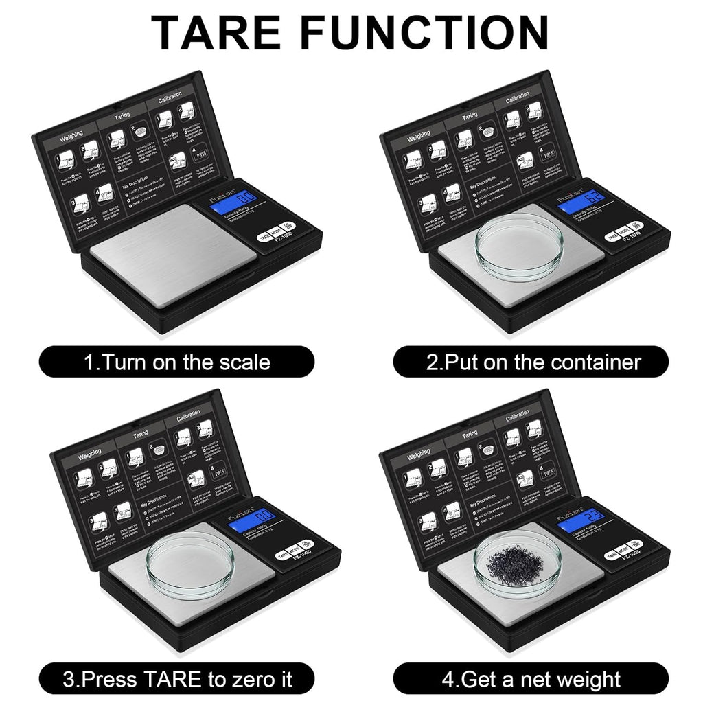 Digital Pocket Gram Scale - 1000g/0.1g Small Food Scale Portable