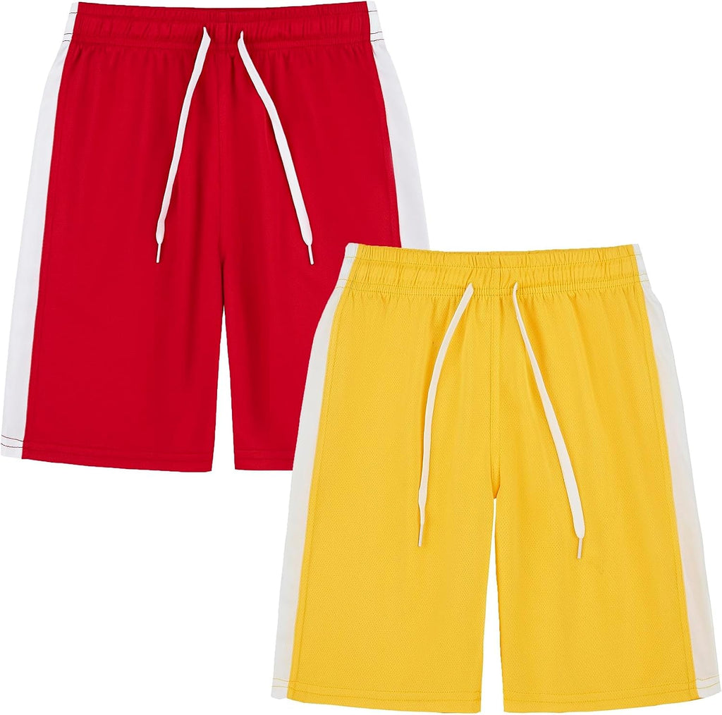 Boys Loose Athletic Quick Dry Shorts Active Performance Mesh Shorts