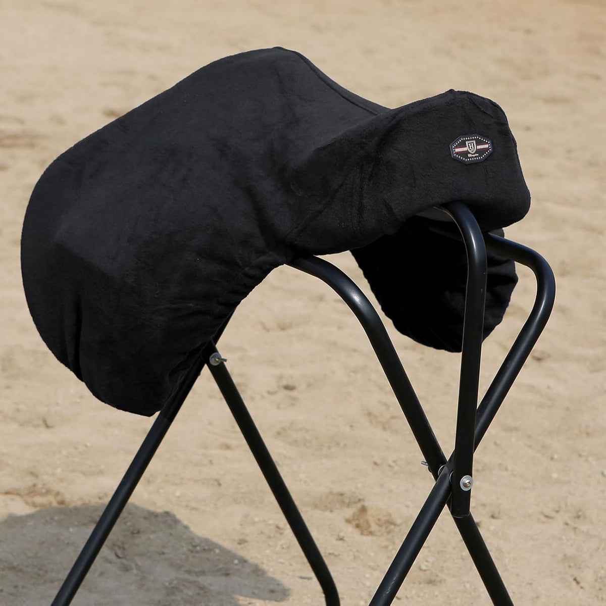 Fleece Horse Saddle Cover for Drassage Horse Saddle-Black