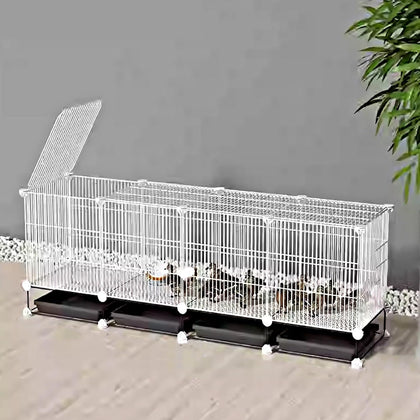 Metal Chicken Coops Removable Chicken Cage Encrypted Gap 1.3cm Small Animals House Duck Cat Playpen Rabbit Hutch for