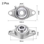 uxcell 2Pcs SUCFL202-10 Pillow Block Bearings 5/8 in Bore Self Alignment