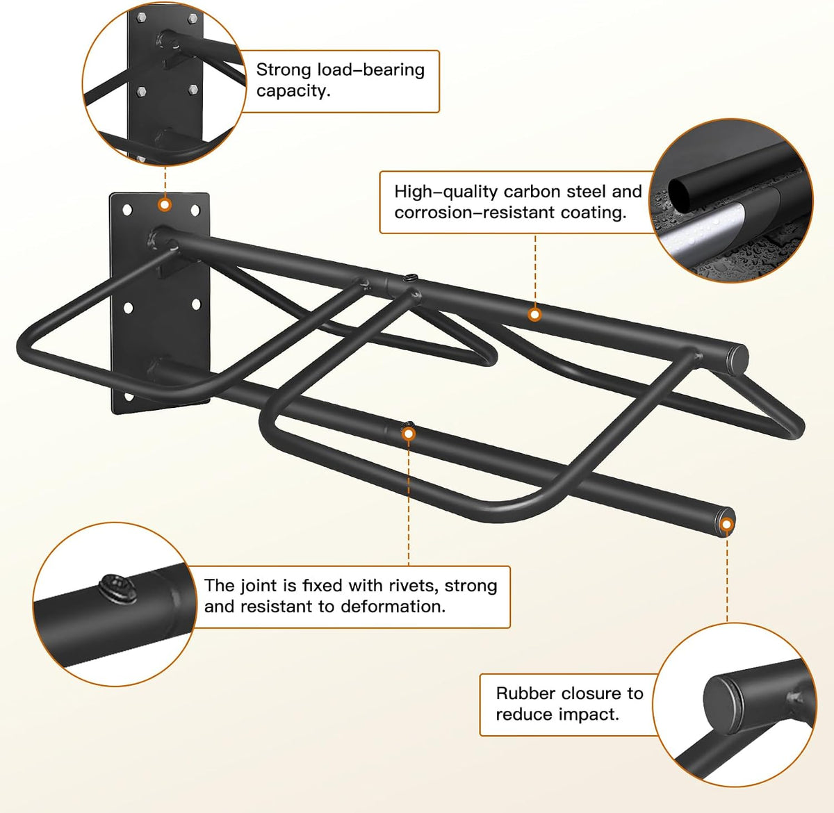 Saddle Rack with Pad Bar for Horse, Heavy Duty Wall Mounted Saddle