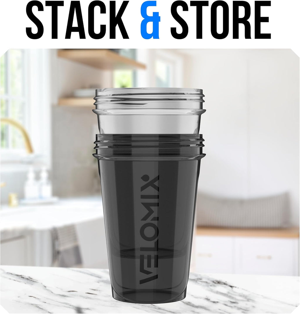 2 Pack 20oz Protein Shaker Bottle for Protein Mixes, Black/Transpar | 2x Wire Whisk, Leak Proof Shaker Cups for