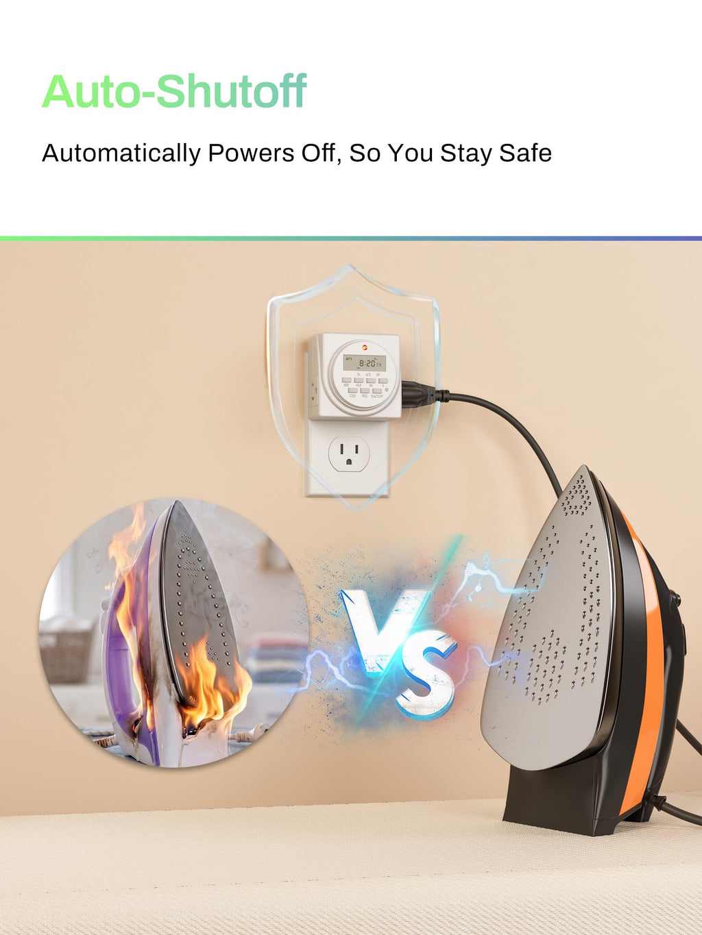 BN-LINK Indoor 7-Day Programmable Digital Timer Outlet, 2 Outlets, 1 Pack