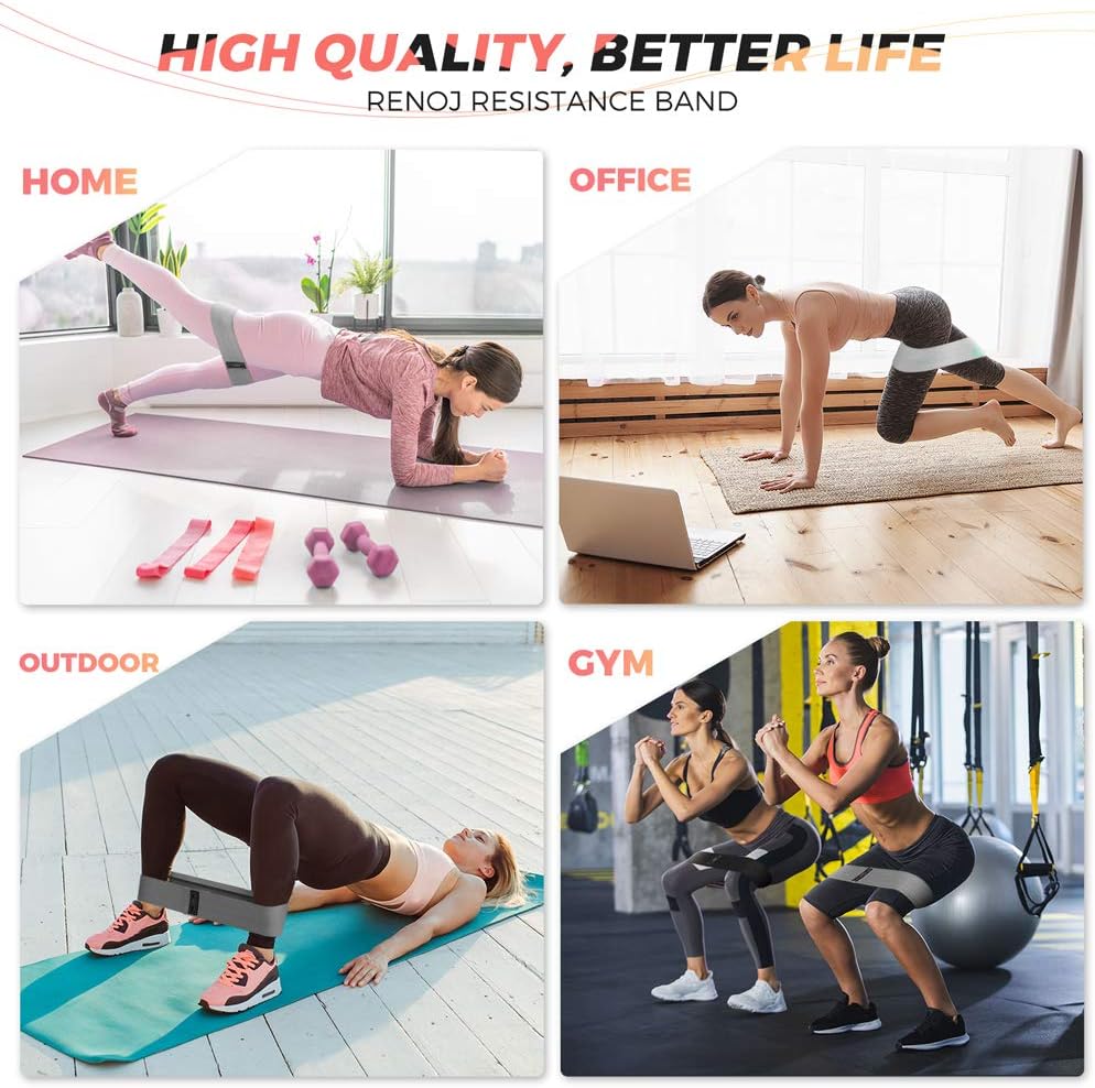Resistance Bands for Working Out: 3-Set Professional Exercise Bands for Pilates, Yoga, Home Gym, Booty, Leg Training