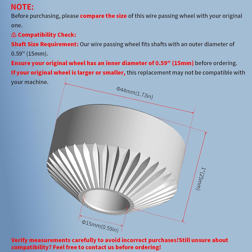 Replacement Wire Passing Wheel for SENDUO Wire Stripping Machines