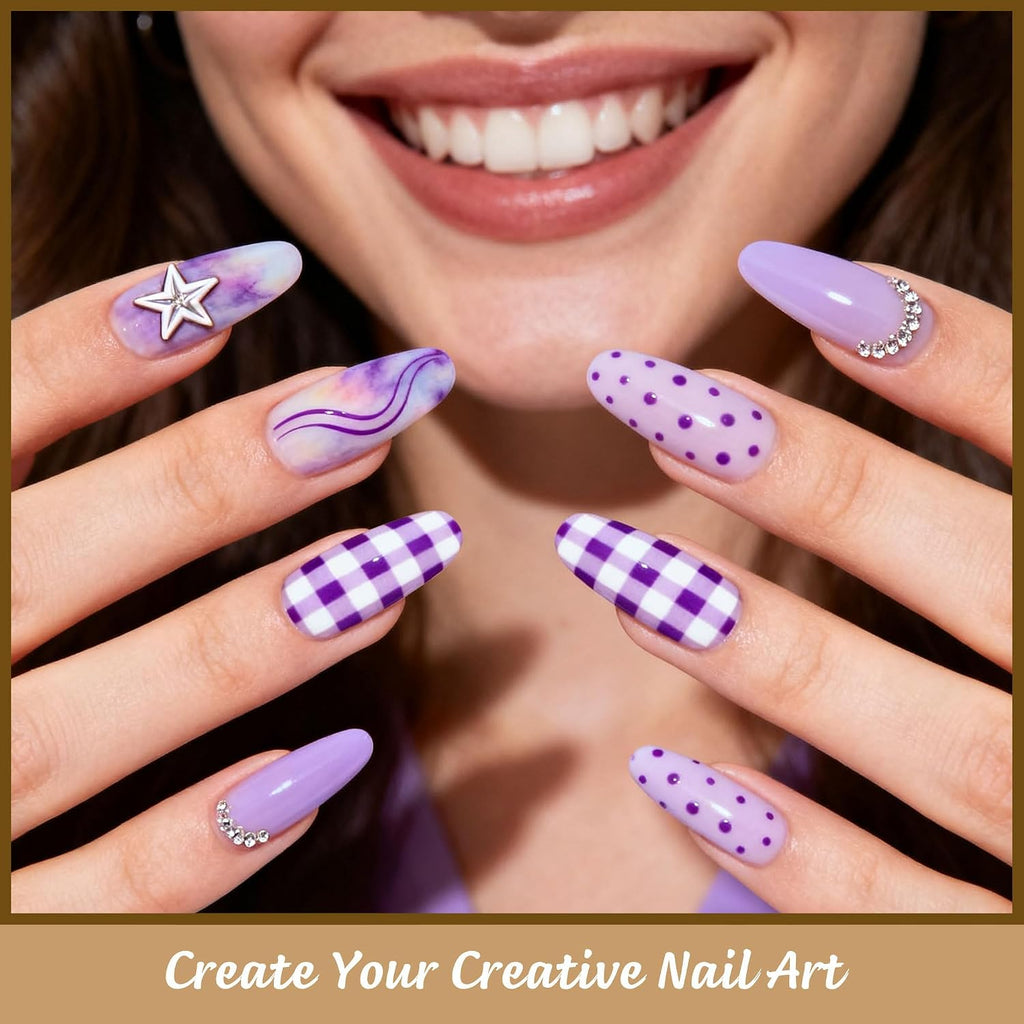 Nail Art Brushes and Dotting Tools Kit for Gel Polish Liner Drawing