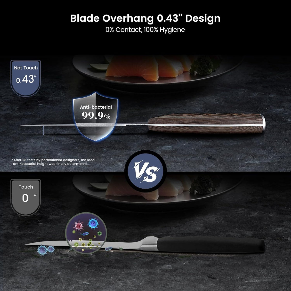 Fillet Knife for Fish, Razor Sharp 7.2 Inch Boning Knife