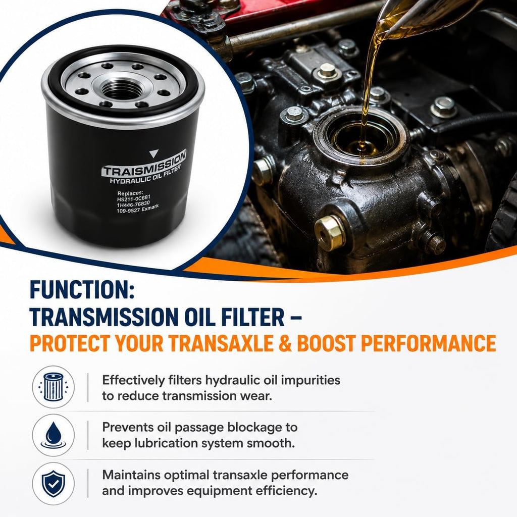 Oil Filter 2 Pack, Replacement for Hydro Gear 52114 Hydraulic Filter, Fits Toro 109-3321, Gravely & Ariens 21545100, Husqvarna 539113466, Hustler 600976