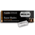 50 Facón Double Edge Razor Blades for Safety Razor, Safety Razor Blades for Shaving, Platinum Japanese Stainless