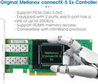 Mellanox ConnectX-5 Ex 25Gb/s Dual SFP28 Ethernet Card, PCIe 3.0 x8, RDMA Direct Access, InfiniBand Compatible, Ultra Low Latency Server Network Card