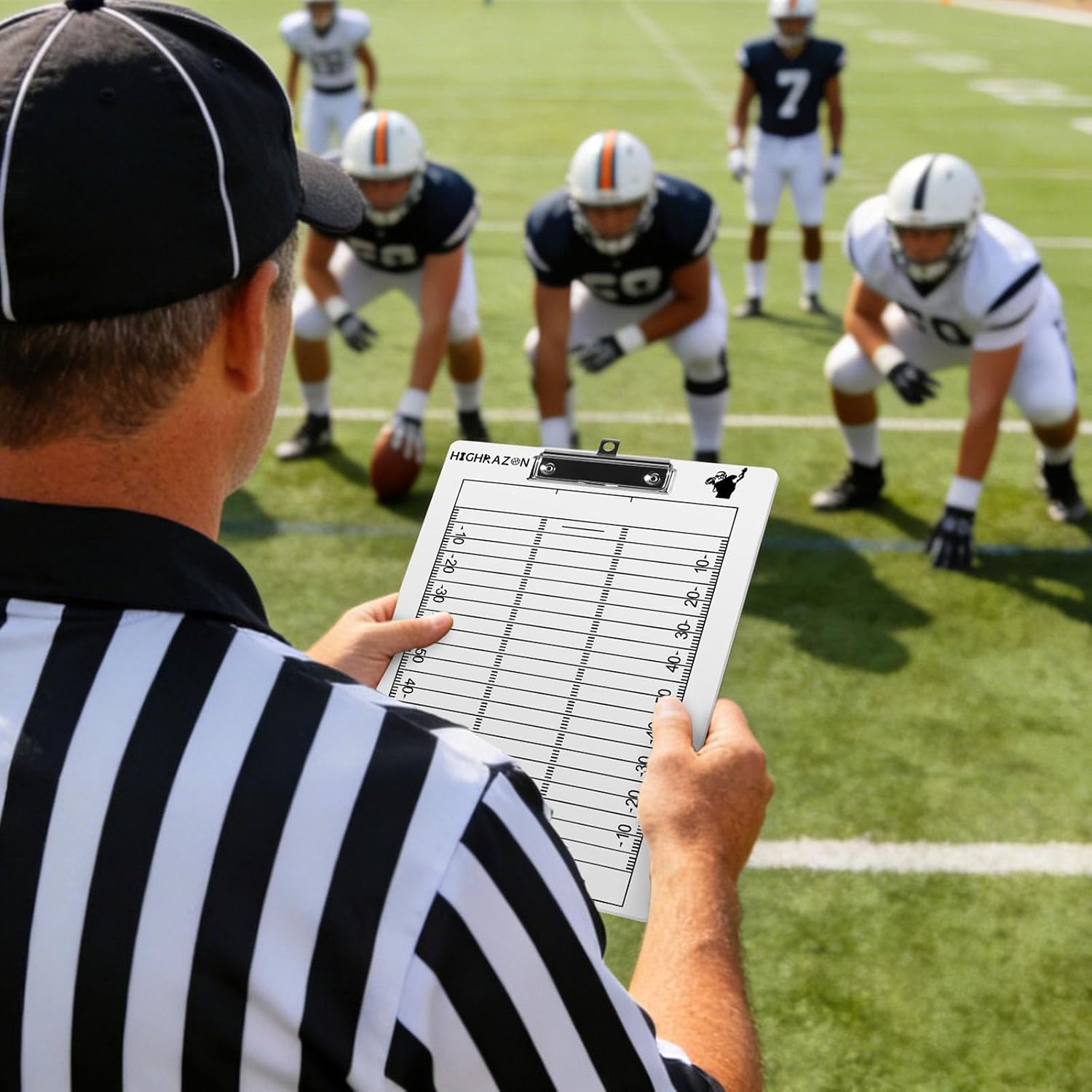 Football Coaches Clipboard, White Double-Sided Dry Erase Coach Clipboard, Football Whiteboard for Coaches, Lineup