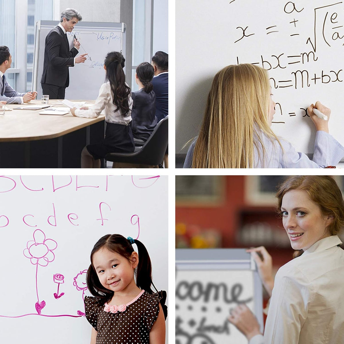 Easel Whiteboard 36 x 24 in, Stand Tripod with Height Adjustable | Magnetic Dry Erase Surface, Flipchart Stand