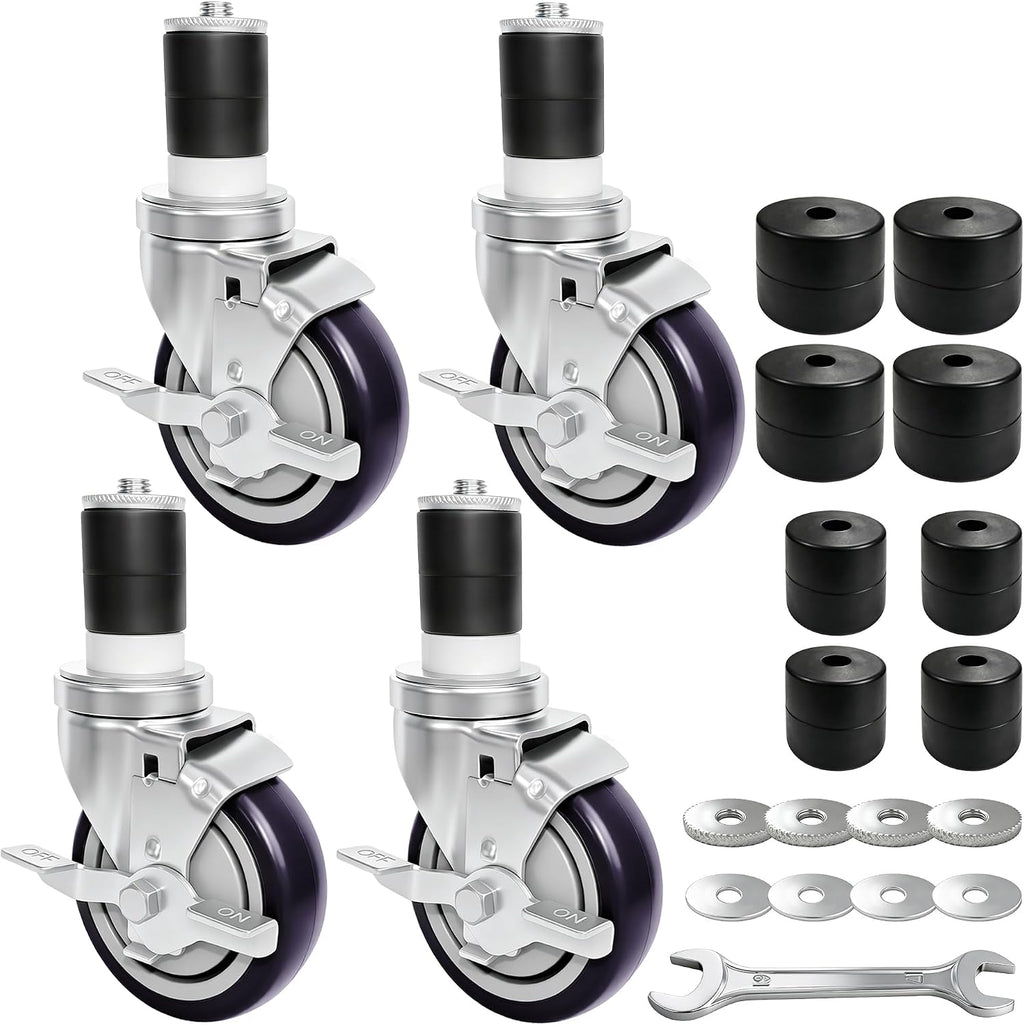 4 inch Work Table Caster Wheels for Commercial Kitchen Prep Tables