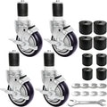 4 inch Work Table Caster Wheels for Commercial Kitchen Prep Tables