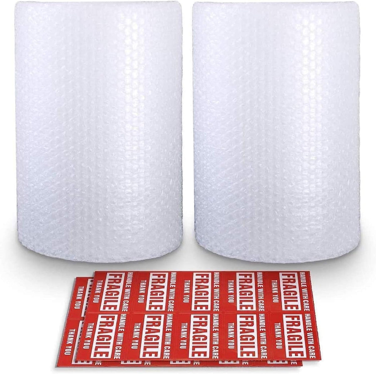 Nylon Bubble Cushioning Wrap Roll, 3/16” Air Bubble, 12 Inch x 36 Feet, Perforated Every 12”, (12"x36'x2 rolls)