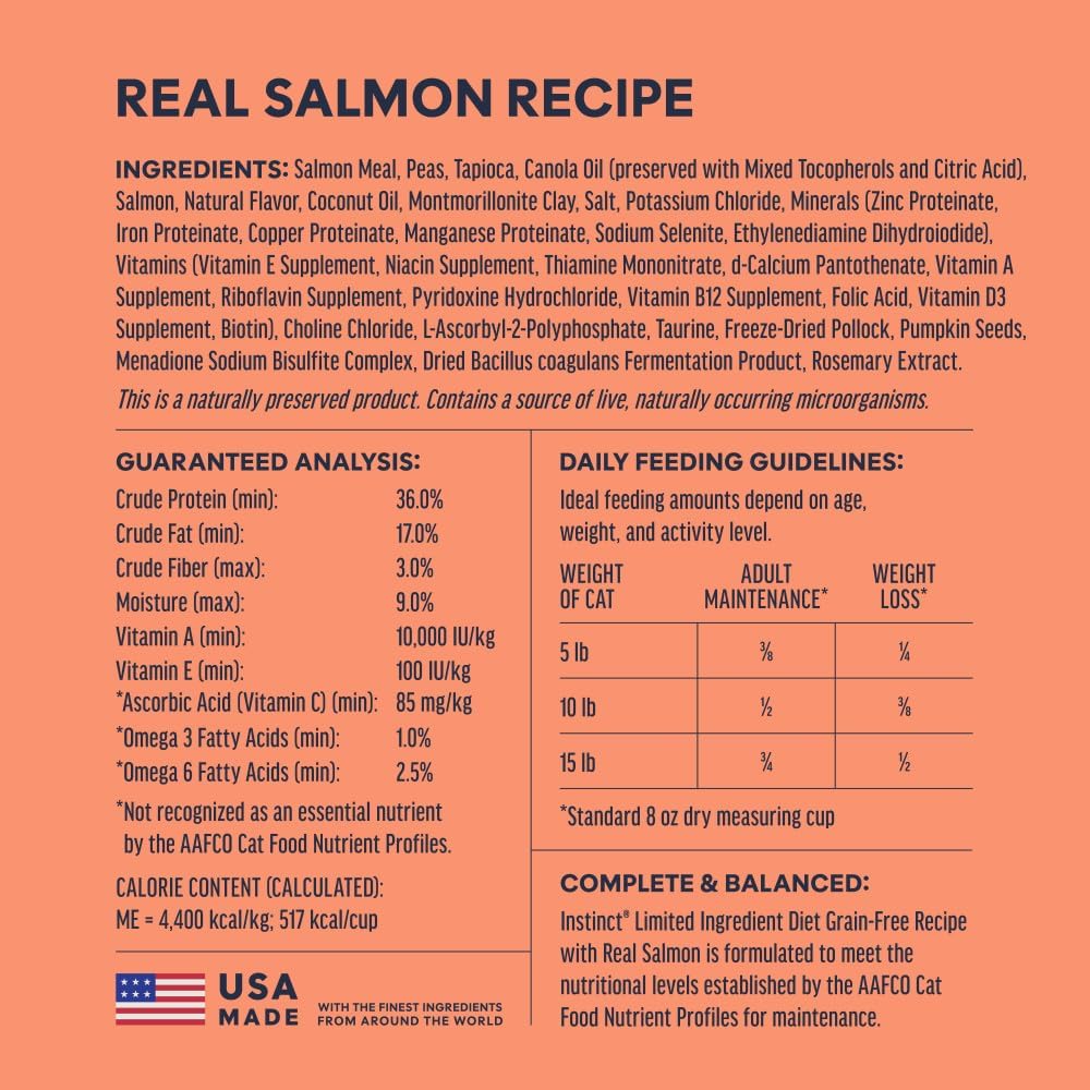 Limited Ingredient Diet Dry Cat Food, Real Salmon, 4.5 lb. Bag
