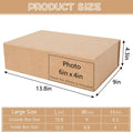 Brown Gift Box with Magnetic Lids for Presents 13.8x9x4.3 in, Large Rectangle Collapsible Decorative Storage Boxes