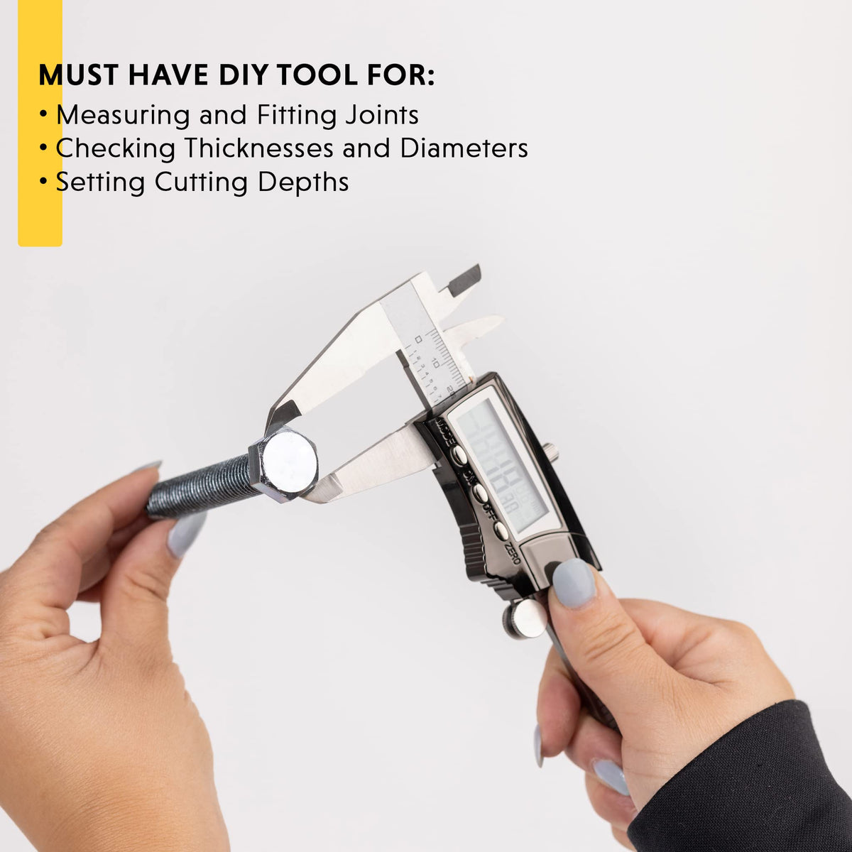 General Tools Digital Caliper 14712 - 12" Caliper Measuring Tool - Stainless Steel Ruler