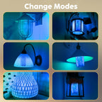 LED Flame Light Bulbs (2 Pack), 4 Modes Flickering Light Bulbs with Upside Down Effect, E26 Base Realistic LED Fire