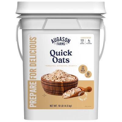 Quick Rolled Oats 4-Gallon Pail | Emergency Food Supply, Everyday Meals, 113 Servings