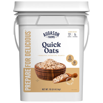 Quick Rolled Oats 4-Gallon Pail | Emergency Food Supply, Everyday Meals, 113 Servings