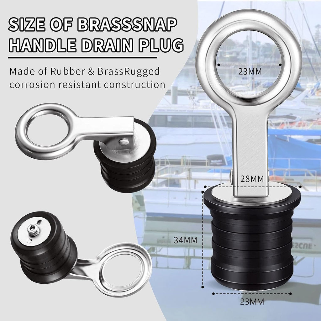 Honoson 2 Pcs Boat Drain Plug Stainless Steel 1 Inch for Drains