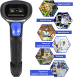 USB 1D Barcode Scanner, Handheld Wired CCD Barcode Reader | Supports Screen Scan UPC Bar Code Reader for Warehouse