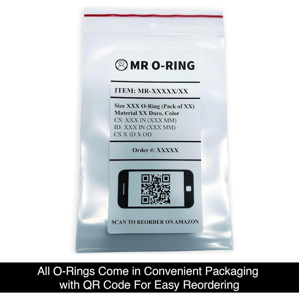 232 Silicone O-Ring, 70A Durometer, Red, 2-3/4" ID, 3" OD, 1/8" Width (Pack of 10)