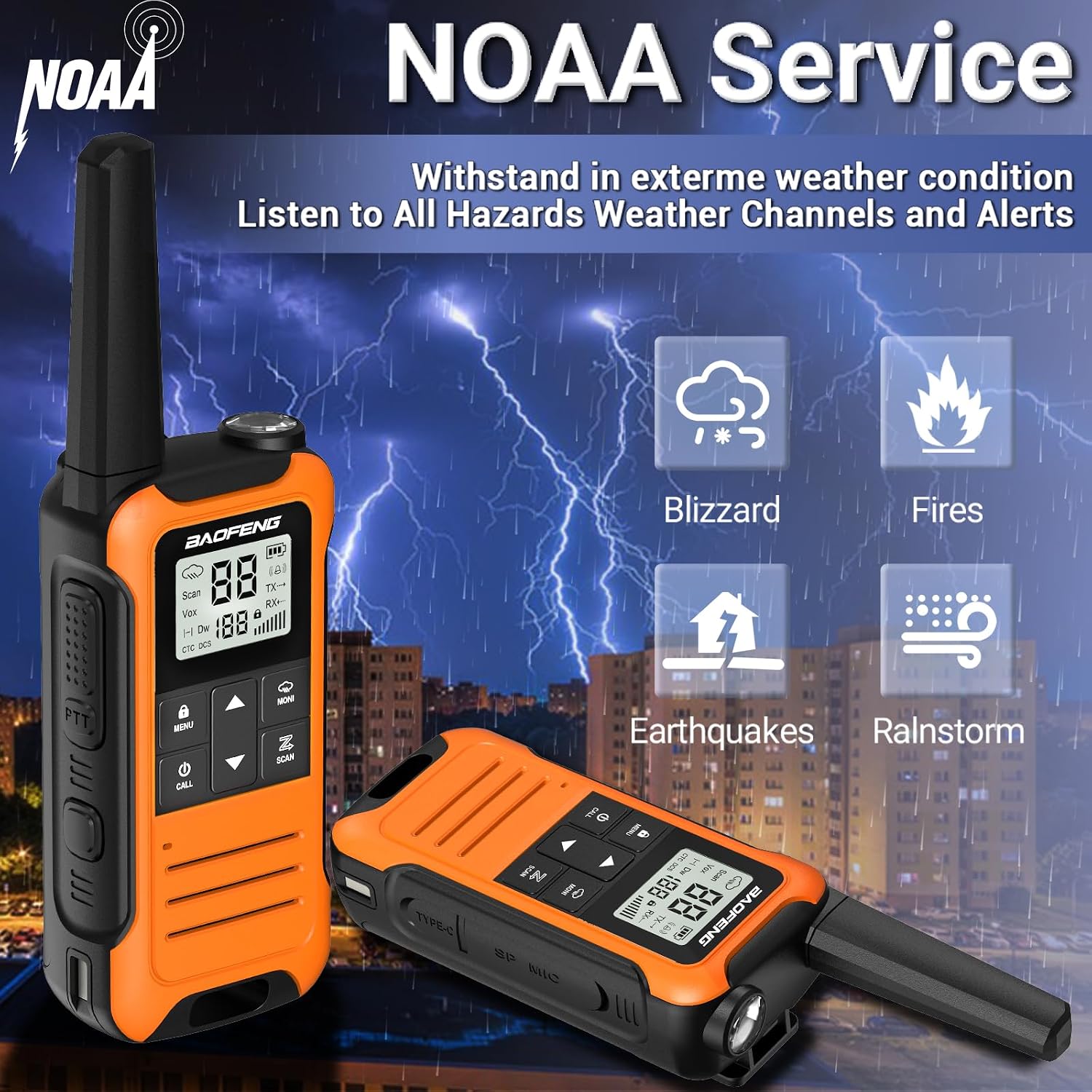 Walkie Talkies Long Range for Adults, Rechargeable Walkie Talkie Baofeng F22 FRS Radio Walky Talky Family