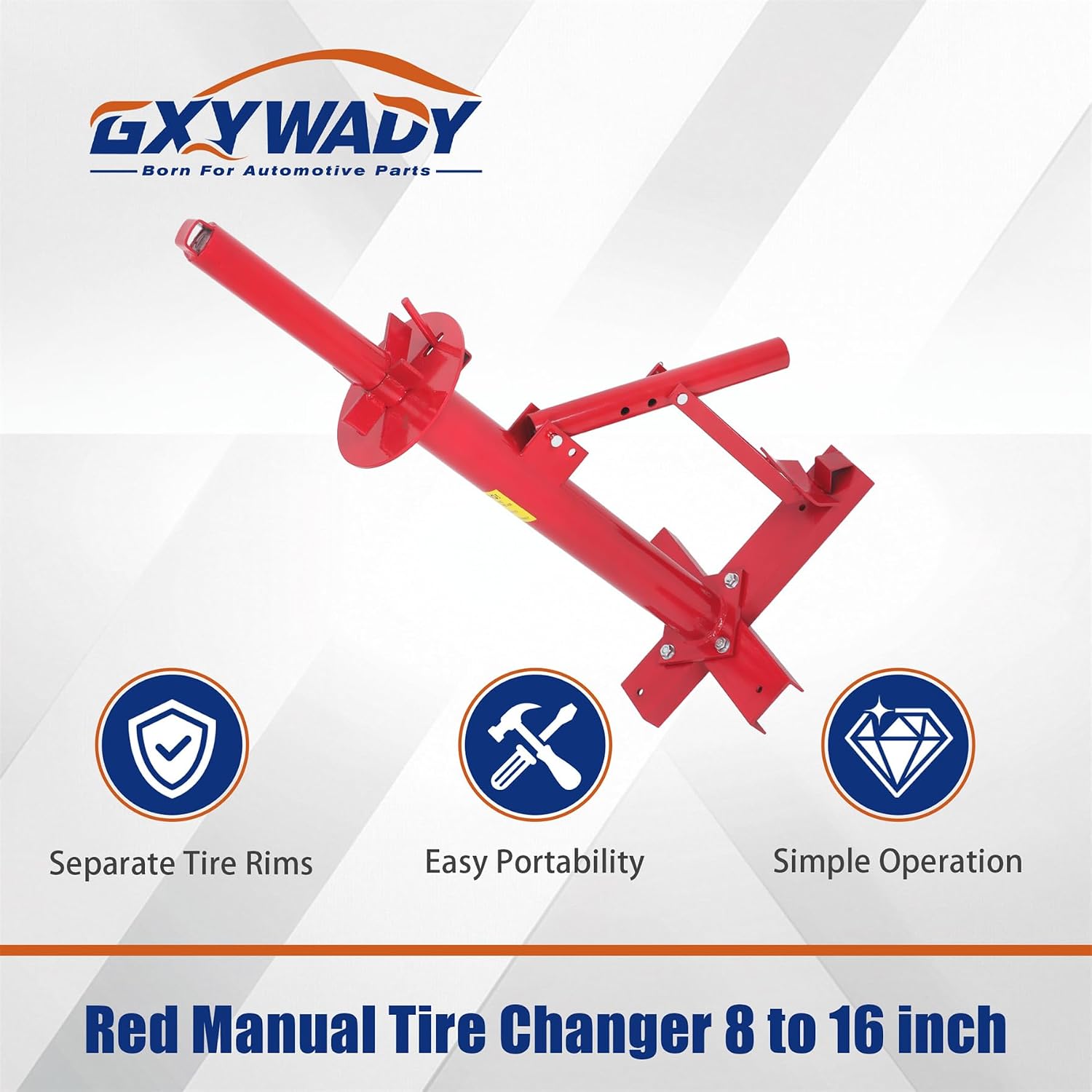 Portable Hand Tool Tire Bead Breaker Manual Tire Changer for 8 Inch - 16 Inch for Car Truck Trailer Tire Mounting Tool