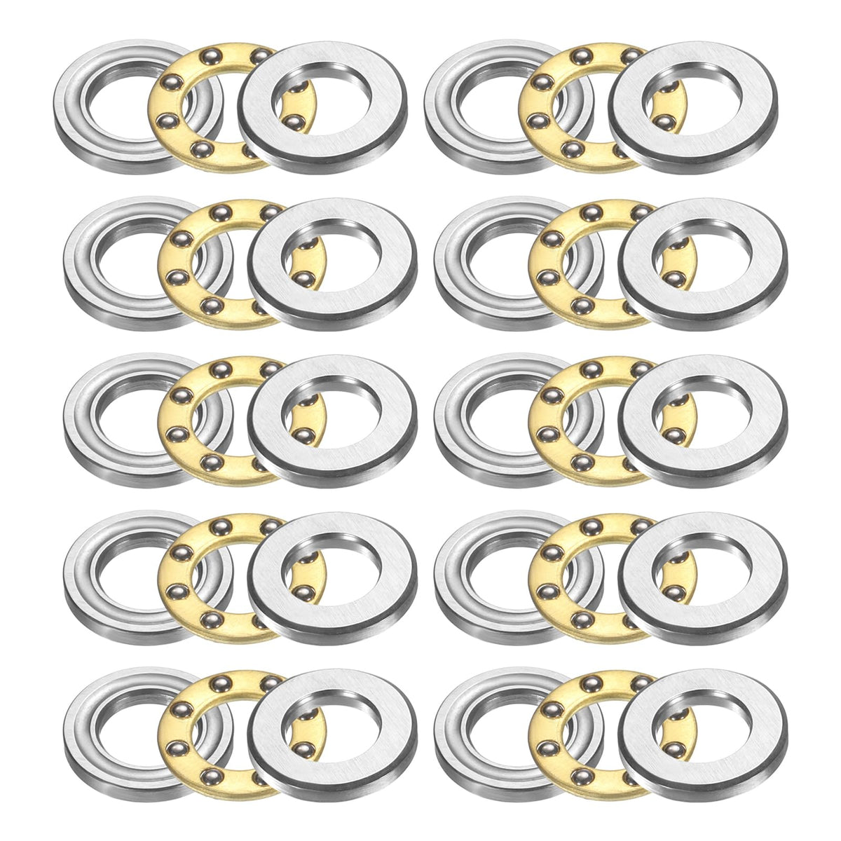 uxcell 10Pcs F6-11M Thrust Ball Bearings 6mm Bore 11mm OD 4.5mm Thick