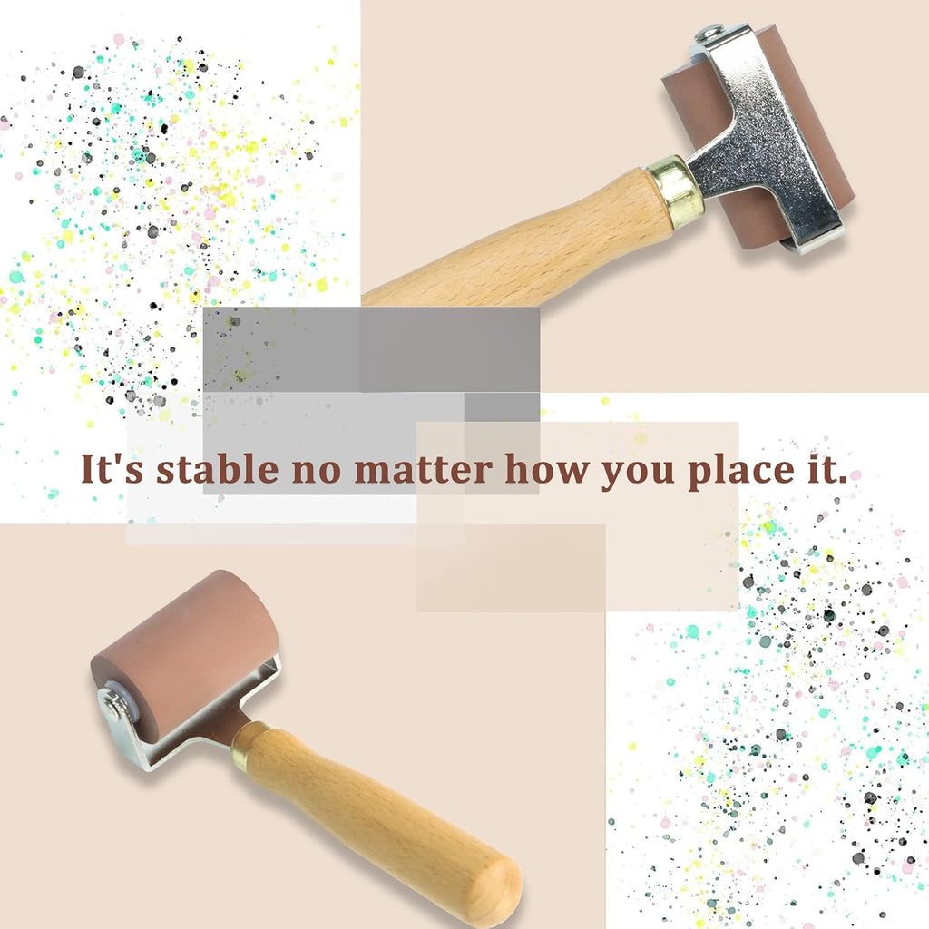 Brayer Floor Roller Vinyl Roller Rubber Roller Glue Laminate Roller, Anti Skid Tape Construction Tools for Boat