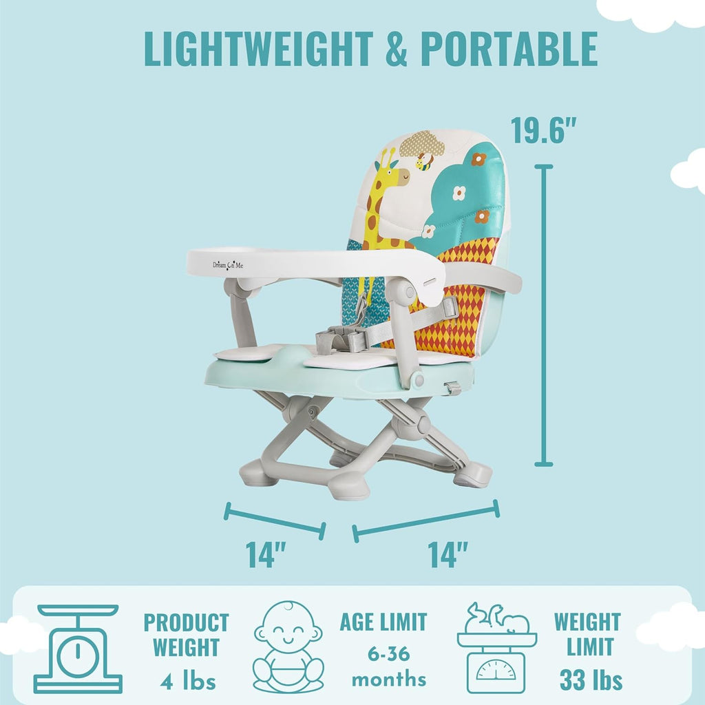 Munch N Go Booster Seat for Babies 6–36 Months, 3-in-1 Feeding, Floor & Table Seat, Adjustable 4 Heights, Lightweight