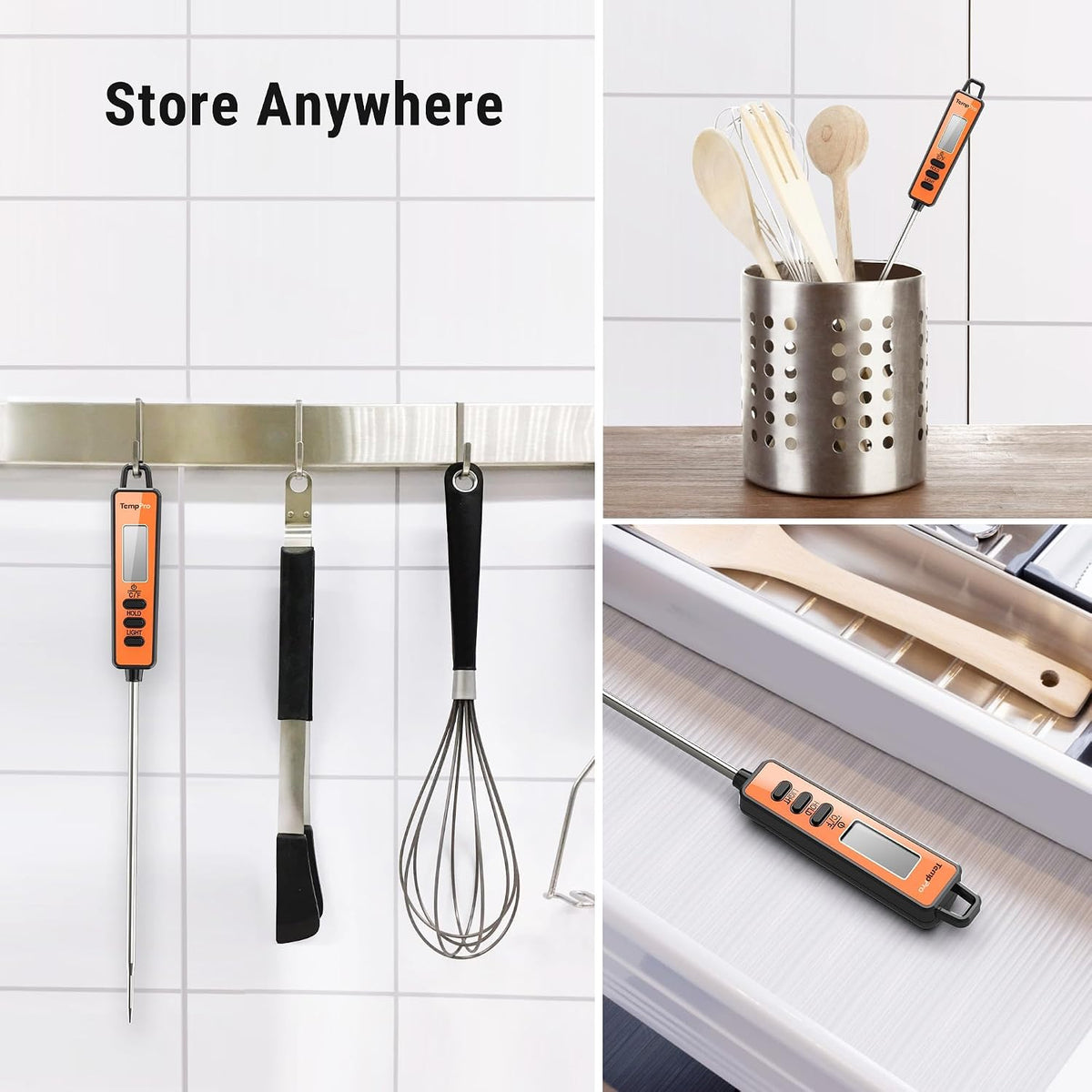 TempSwif 1 Sec Digital Meat Thermometer for Cooking Food