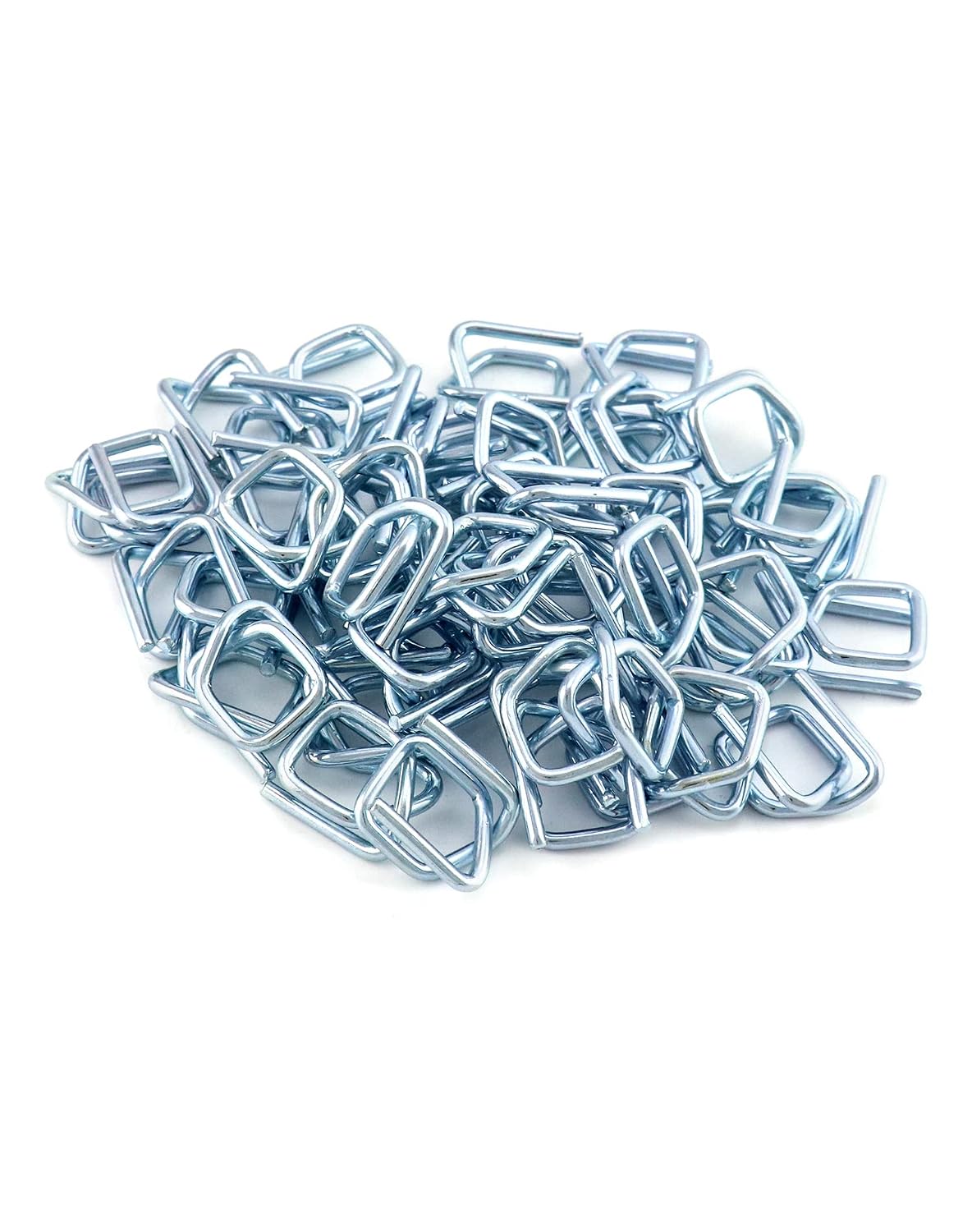 Metal Wire Buckle, 1/2" Width, 50 Pack, Silver