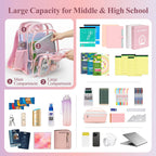 Clear Backpack for School - 18 Inch Extra Large Clear Bookbag, Pink