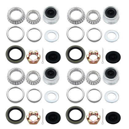 4 Sets 3500lb Trailer Bearing Kit L68149 L44649 Trailer Axle Kit,Boat Trailer Bearing Kit 171255TB Seal Fits for