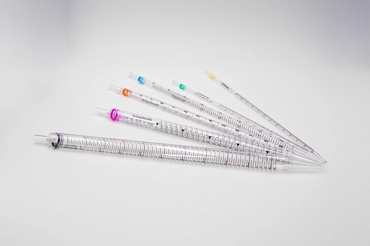 10ML Disposable Sterile Serological Pipettes Individually Wrapped Pack of 50
