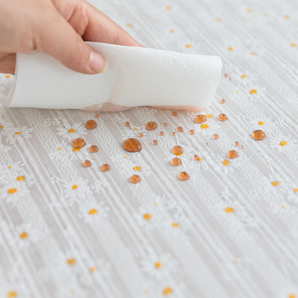 Cute Rectangular Cotton Oil Proof Table Cloth Rectangle Tablecloth Fabric Waterproof for Kitchen Dining Farmhouse