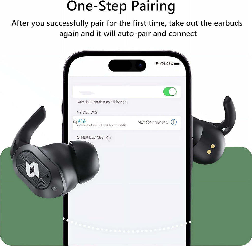 Wireless Earbuds Bluetooth Earbuds Wireless Charging Case Waterproof Headphones Built in Microphone Stereo Bass 64H