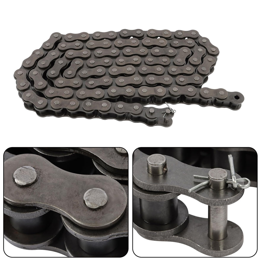 waltyotur #100 10 Feet Roller Chain with Connectors Carbon Steel Chain