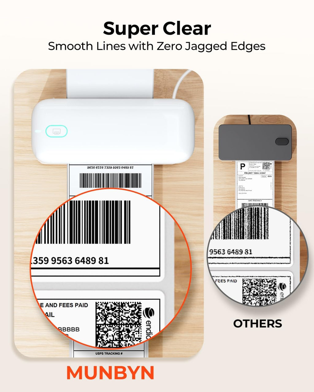 Bluetooth Thermal Label Printer, 4x6 Shipping Label Printer